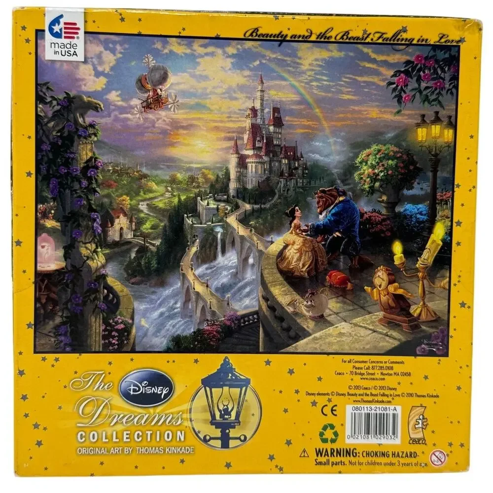 Thomas Kinkade Disney Beauty and the Beast Falling in Love 750 Pc Puzzle